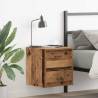  Wall-mounted Bedside Cabinets 2 pcs Old Wood 38x34x40 cm Colour old wood Quantity in Package 2 