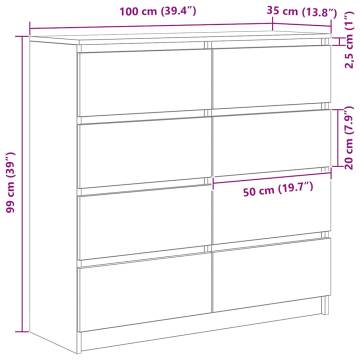 Stylish Smoked Oak Sideboard - 100x35x99 cm | HipoMarket