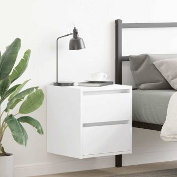 Wall-mounted Bedside Cabinets - 2 pcs White | HipoMarket