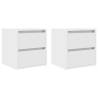 Wall-mounted Bedside Cabinets - 2 pcs White | HipoMarket