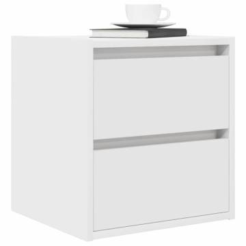 Wall-mounted Bedside Cabinets - 2 pcs White | HipoMarket