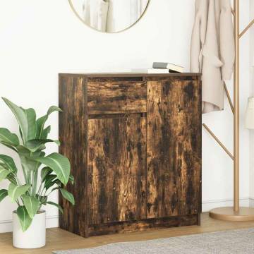 Stylish Smoked Oak Sideboard with Drawer | 71x35x84 cm