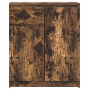 Stylish Smoked Oak Sideboard with Drawer | 71x35x84 cm