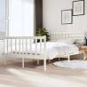 Bed Frame White Solid Wood 120x200 cm Colour white Size 120 x 200 cm 