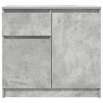 Stylish Concrete Grey Sideboard with Drawer - 71x35x65 cm