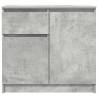 Stylish Concrete Grey Sideboard with Drawer - 71x35x65 cm