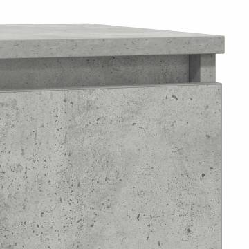 Stylish Concrete Grey Sideboard with Drawer - 71x35x65 cm