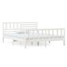 White Solid Wood Bed Frame 120x200 cm - Stylish & Sturdy