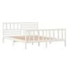 White Solid Wood Bed Frame 120x200 cm - Stylish & Sturdy