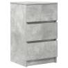 Stylish Bedside Cabinets with 3 Drawers - Concrete Grey (2 pcs)