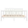 White Solid Wood Bed Frame 120x200 cm - Stylish & Sturdy