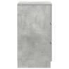 Stylish Bedside Cabinets with 3 Drawers - Concrete Grey (2 pcs)