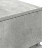 Stylish Bedside Cabinets with 3 Drawers - Concrete Grey (2 pcs)