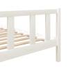 White Solid Wood Bed Frame 120x200 cm - Stylish & Sturdy