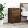  Bedside Cabinets with 3 Drawers 2 pcs Brown Oak 39x35x65 cm Colour brown oak Quantity in Package 2 