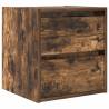 Wall-mounted Bedside Cabinet Smoked Oak - Stylish Storage Solution