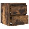 Wall-mounted Bedside Cabinet Smoked Oak - Stylish Storage Solution