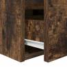 Wall-mounted Bedside Cabinet Smoked Oak - Stylish Storage Solution