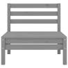 8 Piece Garden Lounge Set - Grey Solid Pinewood | HipoMarket