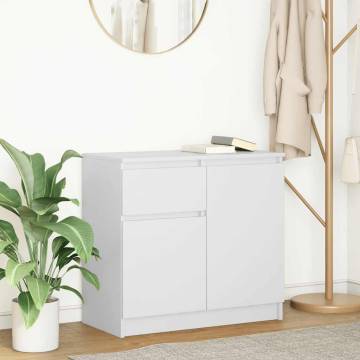 Stylish White Sideboard with Drawer | 71x35x65 cm | Hipomarket