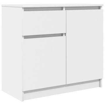 Stylish White Sideboard with Drawer | 71x35x65 cm | Hipomarket