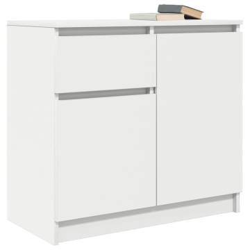 Stylish White Sideboard with Drawer | 71x35x65 cm | Hipomarket