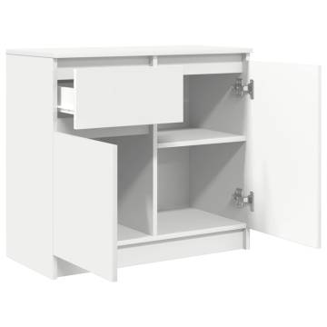 Stylish White Sideboard with Drawer | 71x35x65 cm | Hipomarket