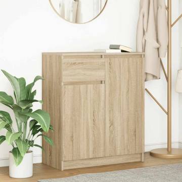 Stylish Sonoma Oak Sideboard with Drawer - 71x35x84 cm