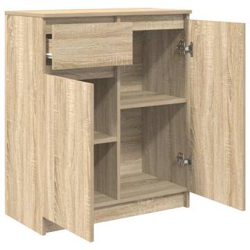 Stylish Sonoma Oak Sideboard with Drawer - 71x35x84 cm