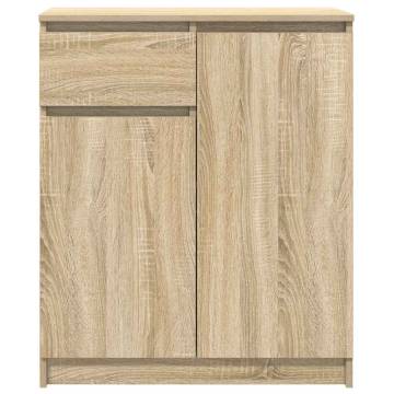 Stylish Sonoma Oak Sideboard with Drawer - 71x35x84 cm