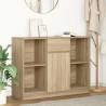  Sideboard with Drawer Sonoma Oak 101x35x76 cm Engineered Wood Colour sonoma oak Quantity in Package 1 