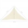 Cream Sunshade Sail 3.5x3.5x4.9 m | 160 g/m² HDPE