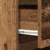 Stylish Old Wood Bedside Cabinets - 3 Drawers, 2 pcs