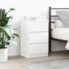  Bedside Cabinets with 3 Drawers 2 pcs White 39x35x65 cm Colour white Quantity in Package 2 