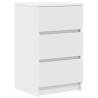 Stylish White Bedside Cabinets with 3 Drawers - 2 pcs