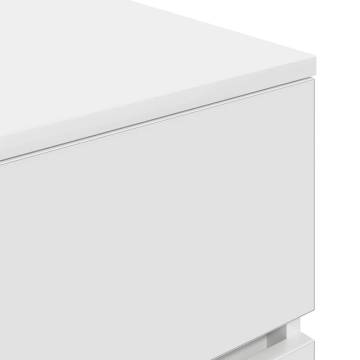 Stylish White Bedside Cabinets with 3 Drawers - 2 pcs