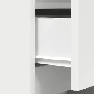 Stylish White Bedside Cabinets with 3 Drawers - 2 pcs