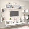 8 Piece White TV Cabinet Set - Modern Storage Solution