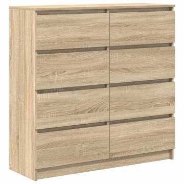 Sonoma Oak Sideboard - Stylish Storage 100x35x99 cm