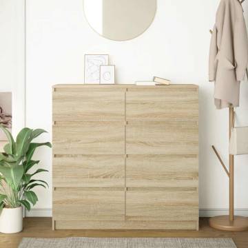 Sonoma Oak Sideboard - Stylish Storage 100x35x99 cm