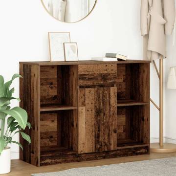 Stylish Old Wood Sideboard with Drawer - 101x35x76 cm