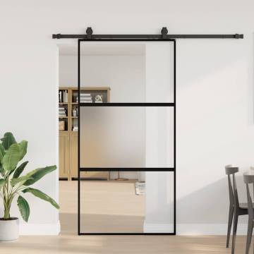 Stylish Sliding Door with Black Hardware Set | 102.5x205 cm