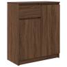 Stylish Brown Oak Sideboard with Drawer - 71x35x84 cm