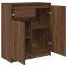 Stylish Brown Oak Sideboard with Drawer - 71x35x84 cm