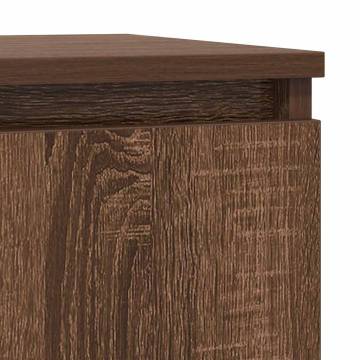 Stylish Brown Oak Sideboard with Drawer - 71x35x84 cm