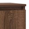 Stylish Brown Oak Sideboard with Drawer - 71x35x84 cm