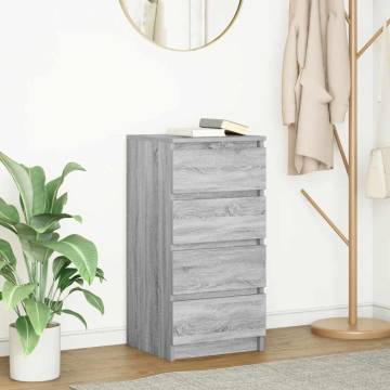 Stylish Grey Sonoma Sideboard - Ample Storage & Durability