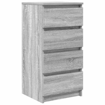 Stylish Grey Sonoma Sideboard - Ample Storage & Durability