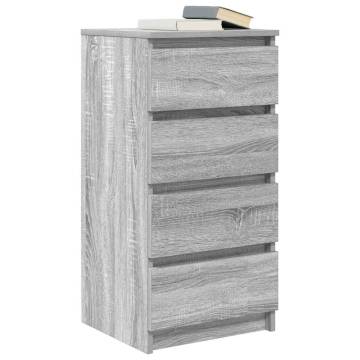 Stylish Grey Sonoma Sideboard - Ample Storage & Durability