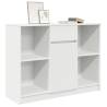 Stylish White Sideboard with Drawer | 101x35x76 cm Engineered Wood